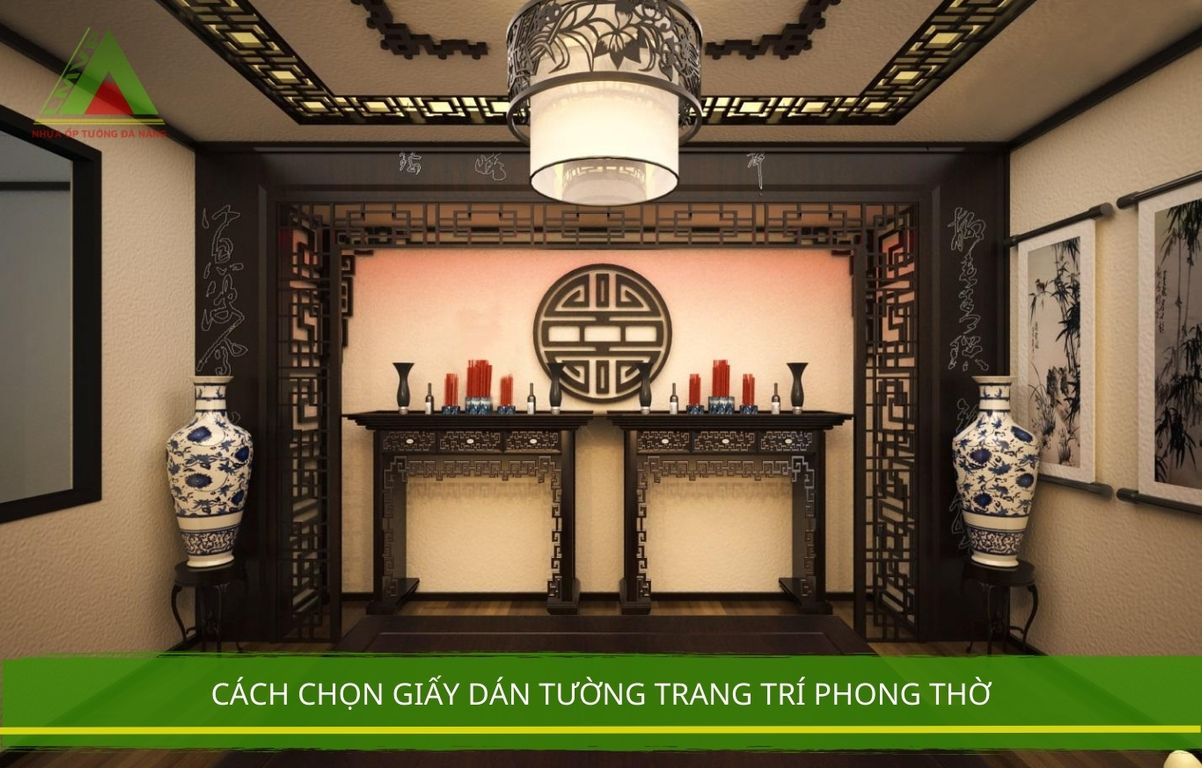 Cách chọn giấy dán tường trang trí phong thờ