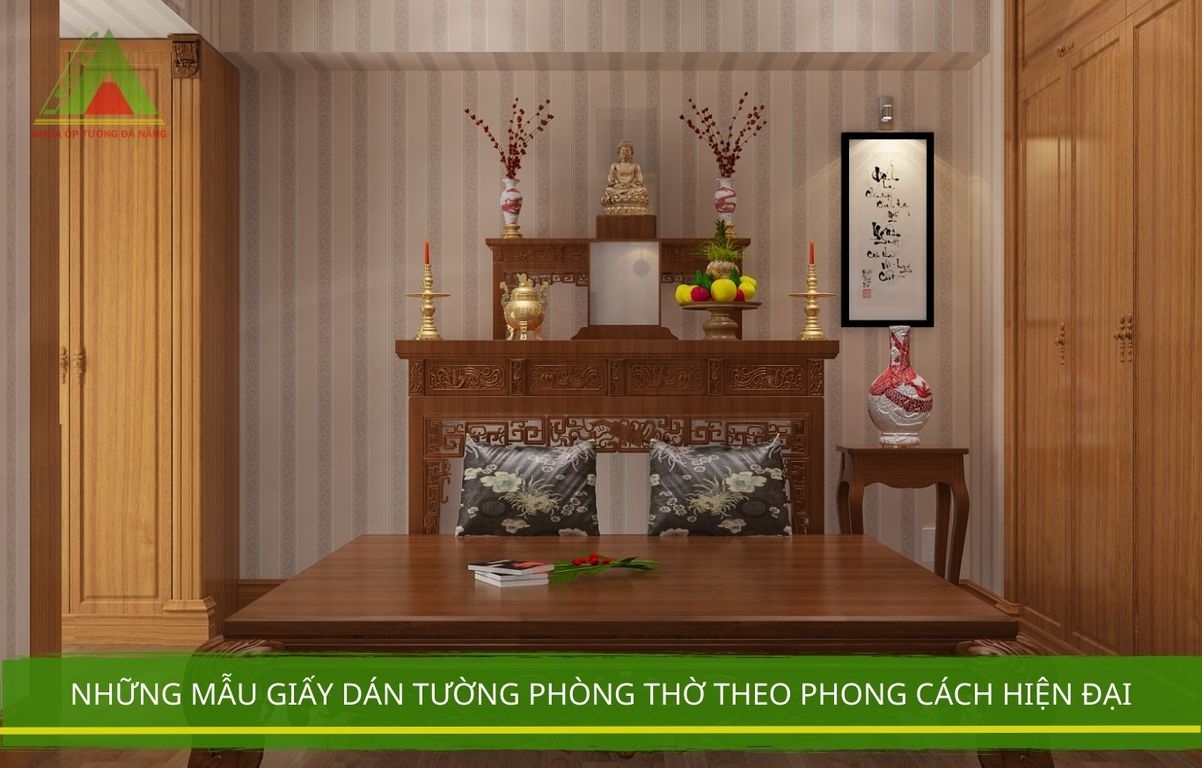 Những Mẫu Giấy Dán Tường Phòng Thờ Theo Phong Cách Hiện Đại